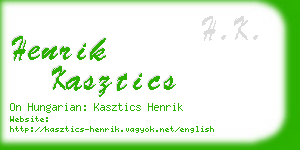 henrik kasztics business card